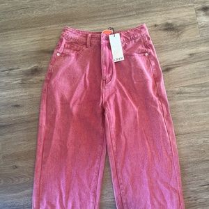 Pink Cider Wide Leg Jeans